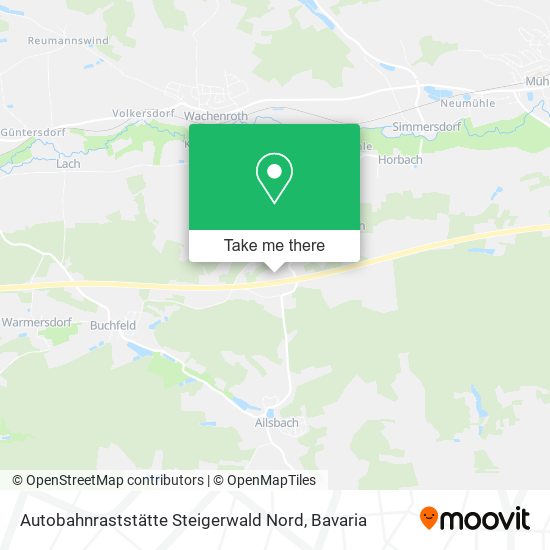 Карта Autobahnraststätte Steigerwald Nord