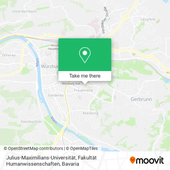 Карта Julius-Maximilians-Universität, Fakultät Humanwissenschaften
