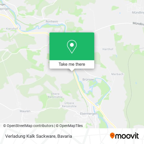 Verladung Kalk Sackware map