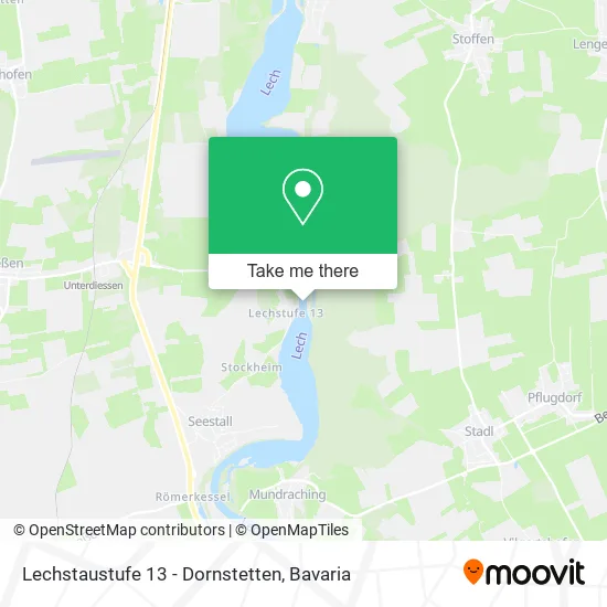 Карта Lechstaustufe 13 - Dornstetten