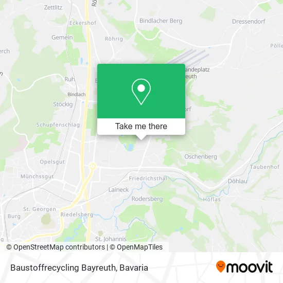Карта Baustoffrecycling Bayreuth