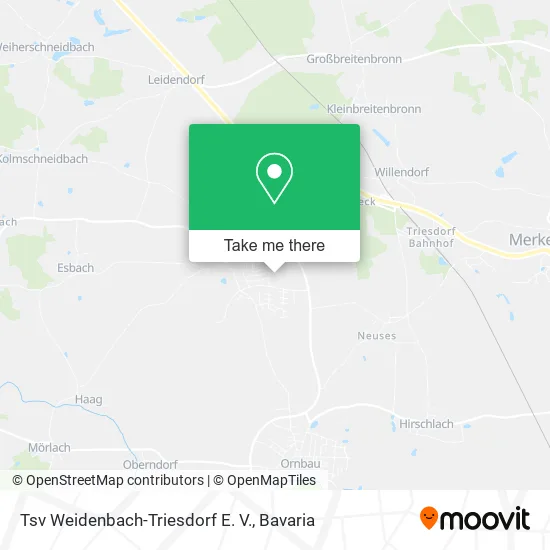 Карта Tsv Weidenbach-Triesdorf E. V.