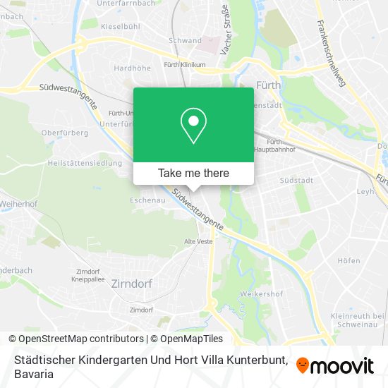 Карта Städtischer Kindergarten Und Hort Villa Kunterbunt
