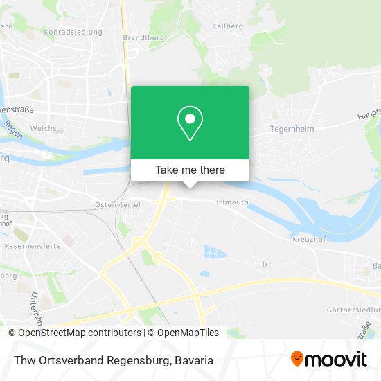 Thw Ortsverband Regensburg map