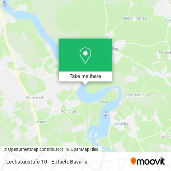 Карта Lechstaustufe 10 - Epfach