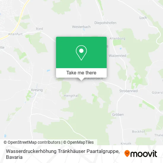 Карта Wasserdruckerhöhung Tränkhäuser Paartalgruppe