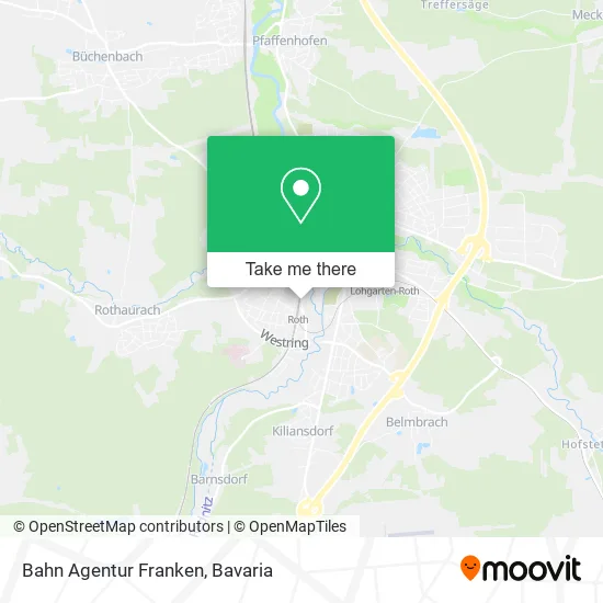 Карта Bahn Agentur Franken