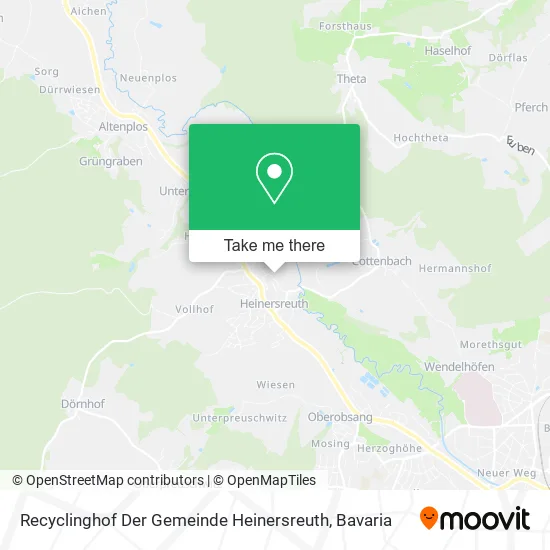 Карта Recyclinghof Der Gemeinde Heinersreuth