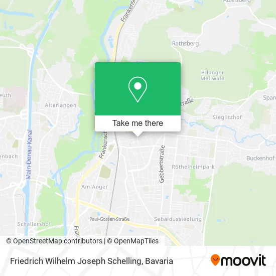 Карта Friedrich Wilhelm Joseph Schelling