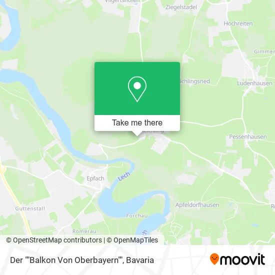 Карта Der ""Balkon Von Oberbayern""