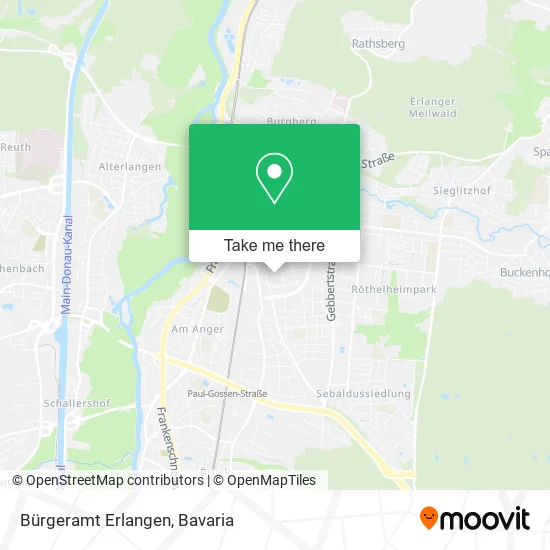 Карта Bürgeramt Erlangen