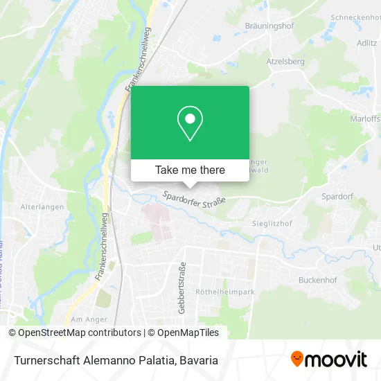 Карта Turnerschaft Alemanno Palatia