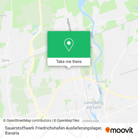 Sauerstoffwerk Friedrichshafen Auslieferungslager map