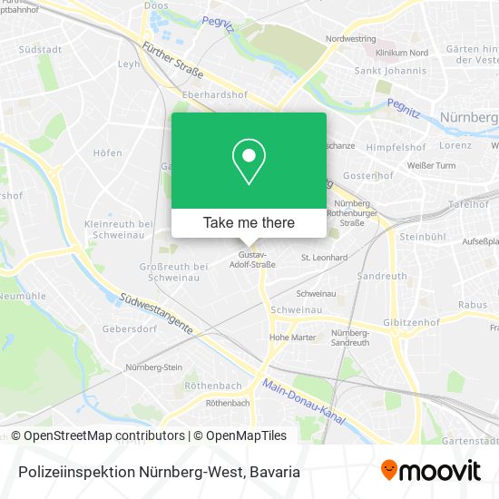 Polizeiinspektion Nürnberg-West map
