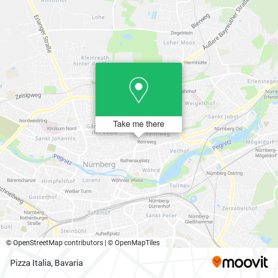 Pizza Italia map