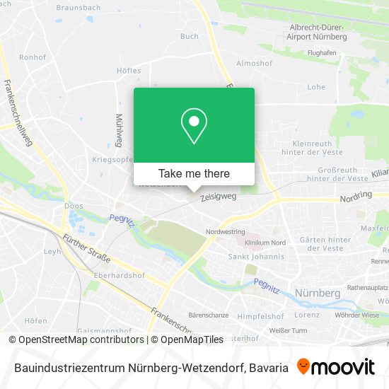 Bauindustriezentrum Nürnberg-Wetzendorf map