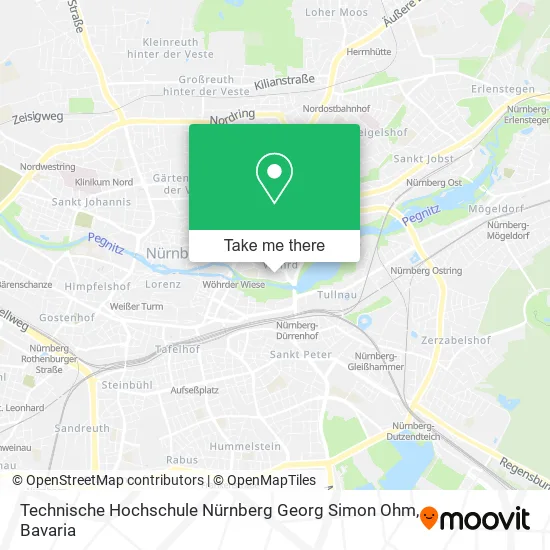 Карта Technische Hochschule Nürnberg Georg Simon Ohm