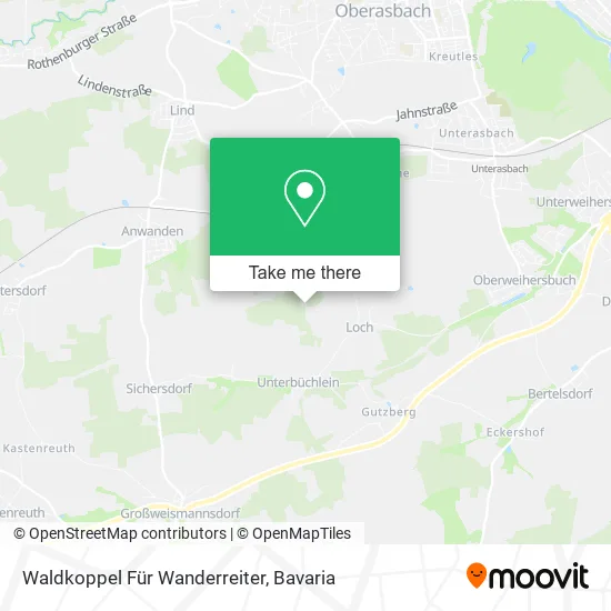 Карта Waldkoppel Für Wanderreiter