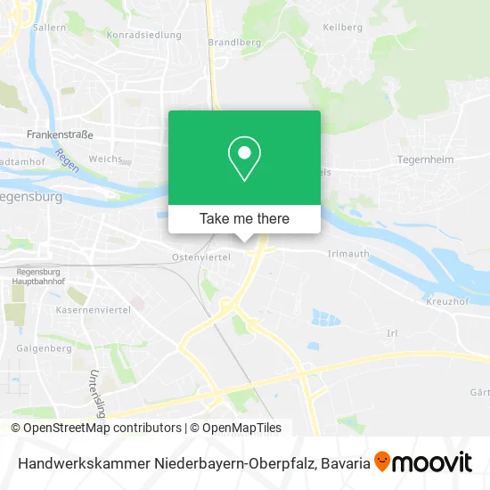 Карта Handwerkskammer Niederbayern-Oberpfalz