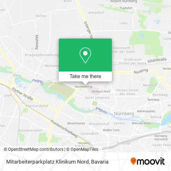 Карта Mitarbeiterparkplatz Klinikum Nord