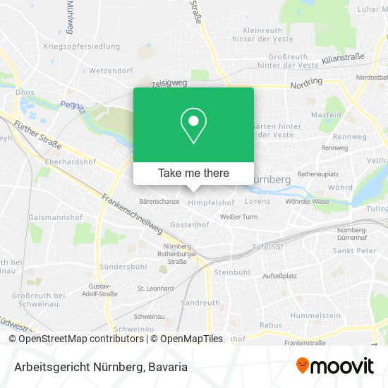Arbeitsgericht Nürnberg map