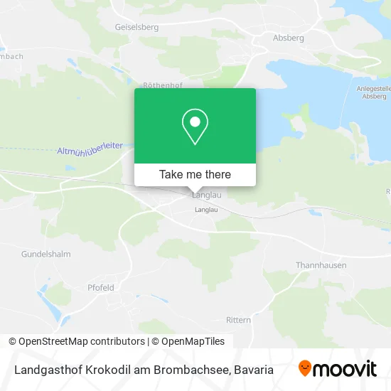 Карта Landgasthof Krokodil am Brombachsee