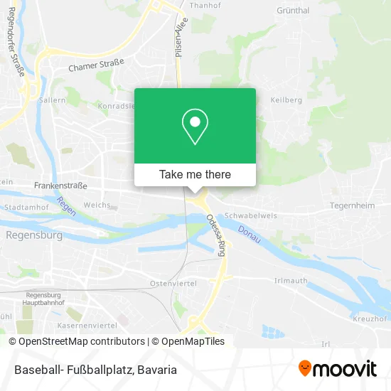 Карта Baseball- Fußballplatz