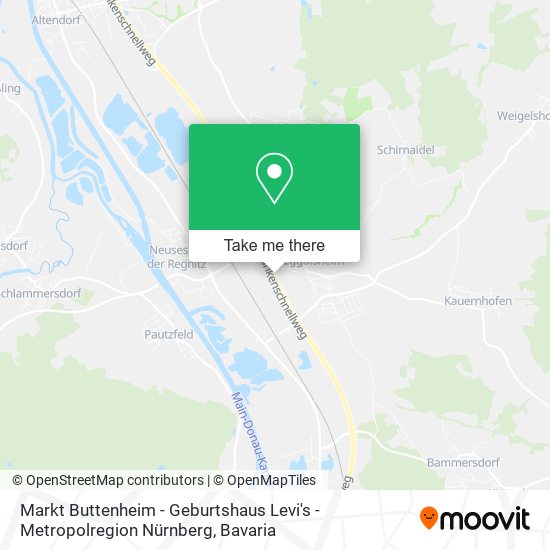 Markt Buttenheim - Geburtshaus Levi's - Metropolregion Nürnberg map