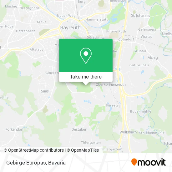 Карта Gebirge Europas