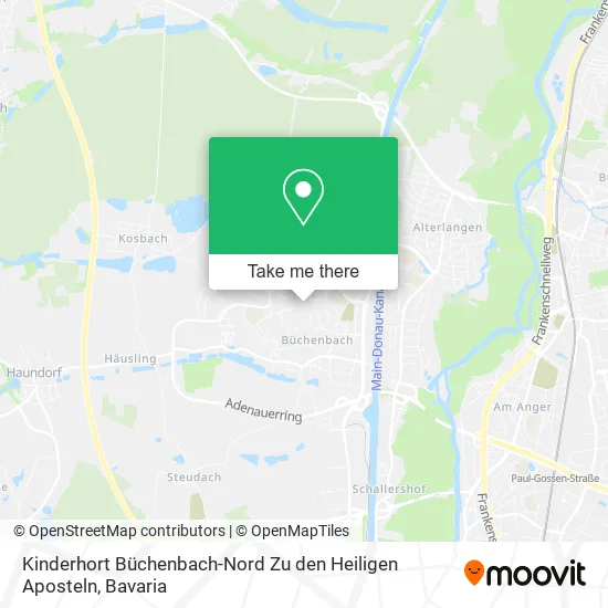 Карта Kinderhort Büchenbach-Nord Zu den Heiligen Aposteln
