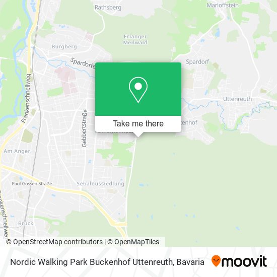 Nordic Walking Park Buckenhof Uttenreuth map