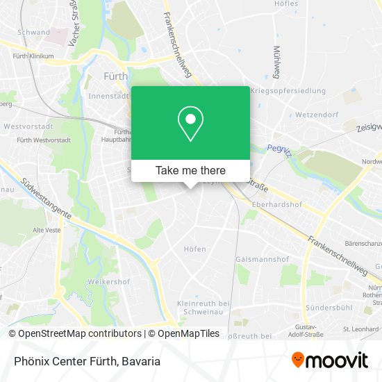 Phönix Center Fürth map