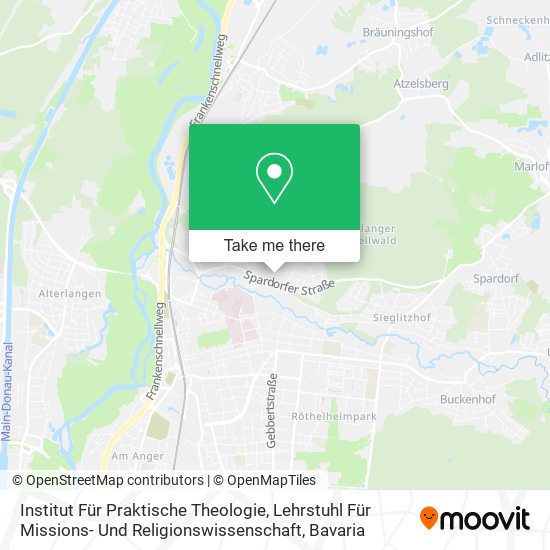 Institut Für Praktische Theologie, Lehrstuhl Für Missions- Und Religionswissenschaft map