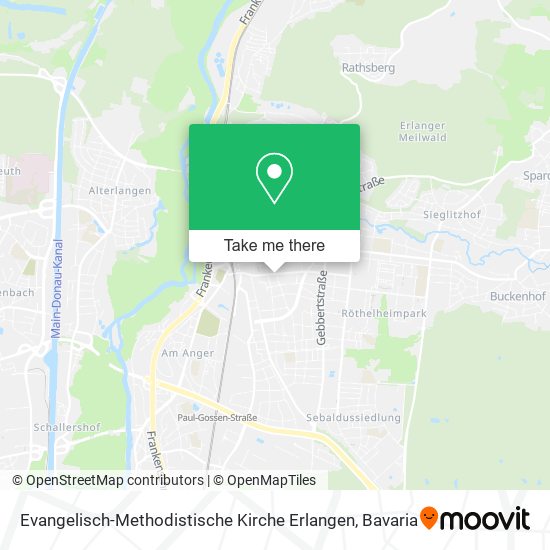 Evangelisch-Methodistische Kirche Erlangen map