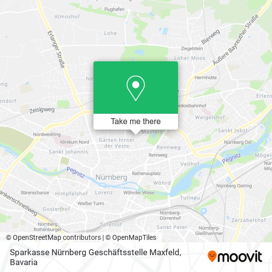 Sparkasse Nürnberg Geschäftsstelle Maxfeld map