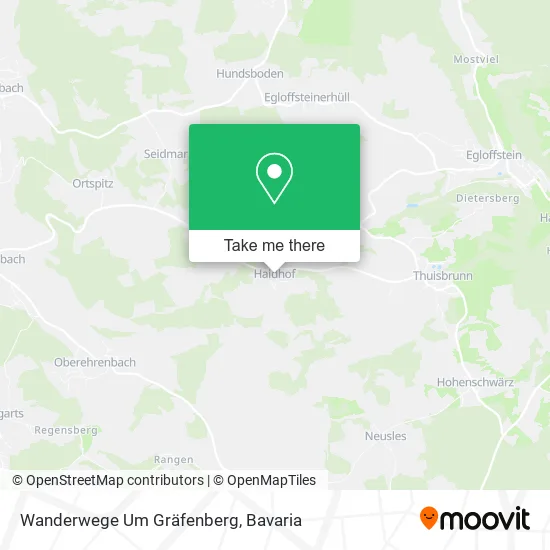 Карта Wanderwege Um Gräfenberg
