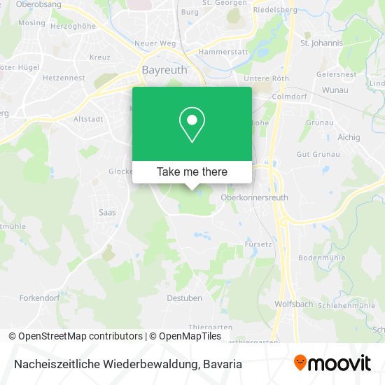 Nacheiszeitliche Wiederbewaldung map