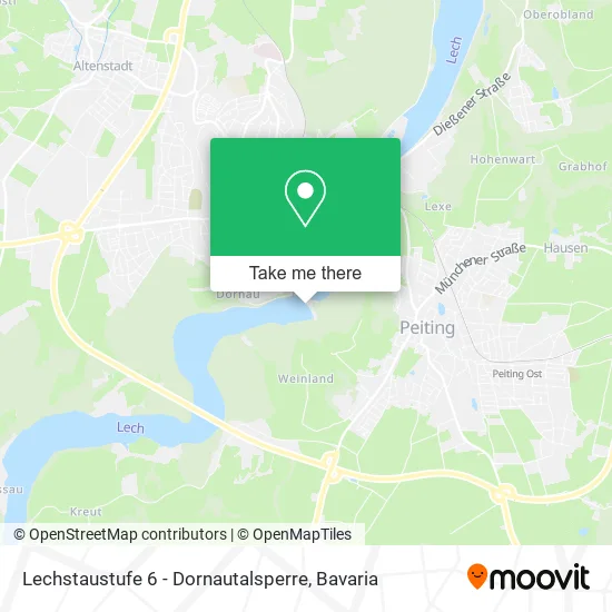Карта Lechstaustufe 6 - Dornautalsperre