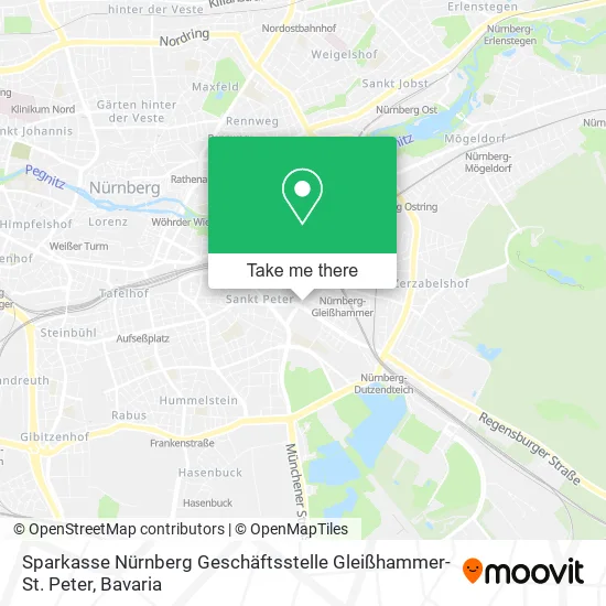 Карта Sparkasse Nürnberg Geschäftsstelle Gleißhammer-St. Peter