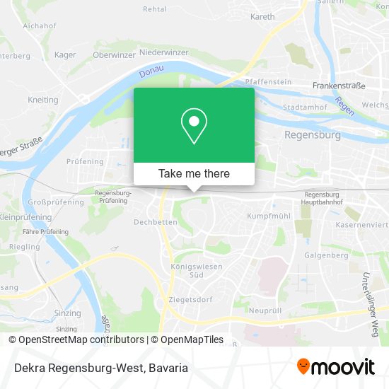 Dekra Regensburg-West map