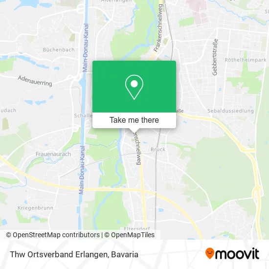 Карта Thw Ortsverband Erlangen