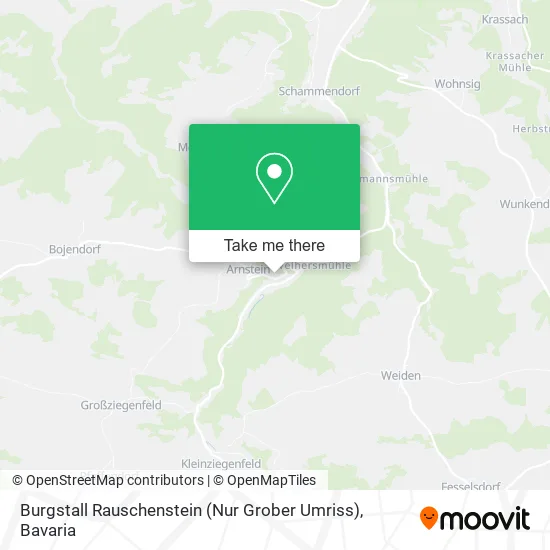 Карта Burgstall Rauschenstein (Nur Grober Umriss)