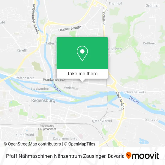 Карта Pfaff Nähmaschinen Nähzentrum Zausinger