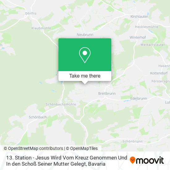 13. Station - Jesus Wird Vom Kreuz Genommen Und In den Schoß Seiner Mutter Gelegt map