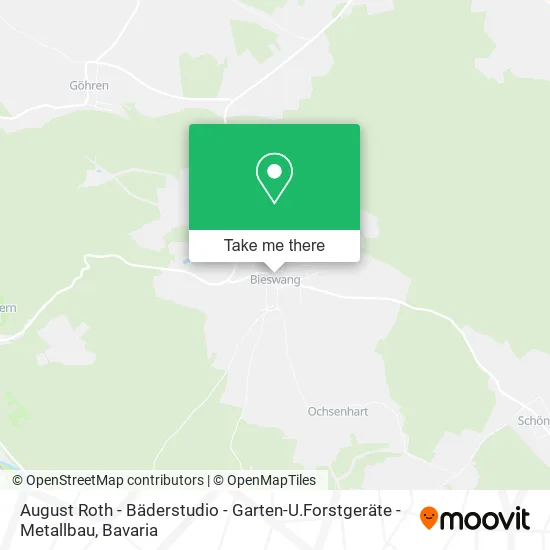 Карта August Roth - Bäderstudio - Garten-U.Forstgeräte - Metallbau