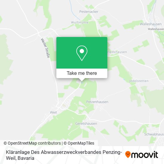 Kläranlage Des Abwasserzweckverbandes Penzing-Weil map