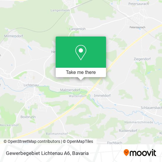 Gewerbegebiet Lichtenau A6 map
