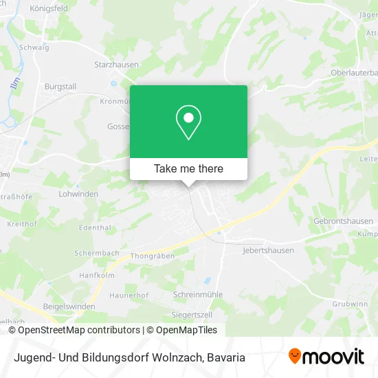Карта Jugend- Und Bildungsdorf Wolnzach