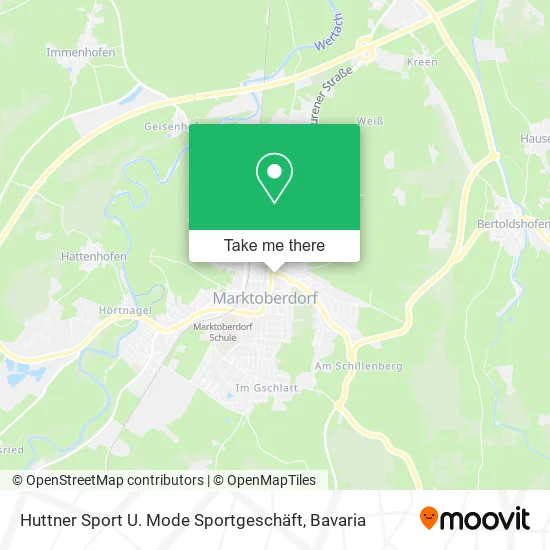 Карта Huttner Sport U. Mode Sportgeschäft