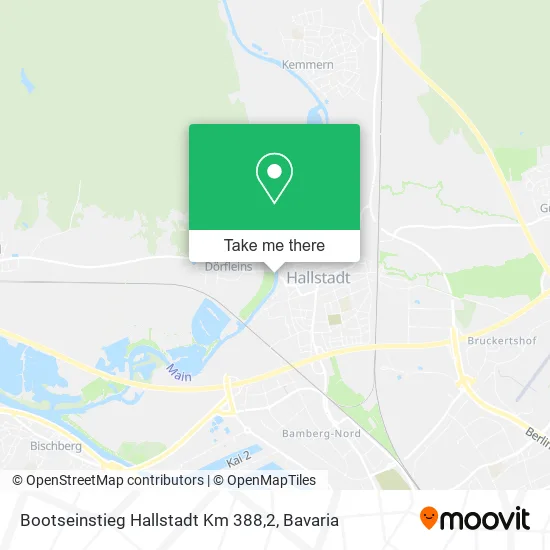 Карта Bootseinstieg Hallstadt Km 388,2